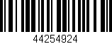 Código de barras (EAN, GTIN, SKU, ISBN): '44254924'