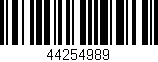Código de barras (EAN, GTIN, SKU, ISBN): '44254989'