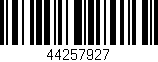 Código de barras (EAN, GTIN, SKU, ISBN): '44257927'