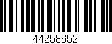 Código de barras (EAN, GTIN, SKU, ISBN): '44258652'