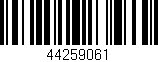 Código de barras (EAN, GTIN, SKU, ISBN): '44259061'