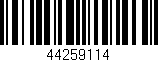 Código de barras (EAN, GTIN, SKU, ISBN): '44259114'