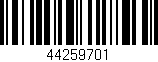 Código de barras (EAN, GTIN, SKU, ISBN): '44259701'