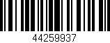 Código de barras (EAN, GTIN, SKU, ISBN): '44259937'