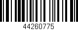 Código de barras (EAN, GTIN, SKU, ISBN): '44260775'