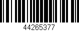 Código de barras (EAN, GTIN, SKU, ISBN): '44265377'