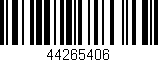 Código de barras (EAN, GTIN, SKU, ISBN): '44265406'