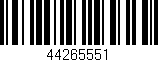 Código de barras (EAN, GTIN, SKU, ISBN): '44265551'