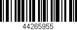 Código de barras (EAN, GTIN, SKU, ISBN): '44265955'