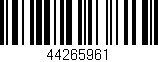 Código de barras (EAN, GTIN, SKU, ISBN): '44265961'