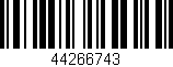 Código de barras (EAN, GTIN, SKU, ISBN): '44266743'