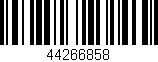 Código de barras (EAN, GTIN, SKU, ISBN): '44266858'
