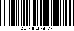 Código de barras (EAN, GTIN, SKU, ISBN): '4426804054777'