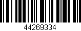Código de barras (EAN, GTIN, SKU, ISBN): '44269334'