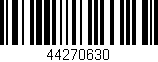 Código de barras (EAN, GTIN, SKU, ISBN): '44270630'