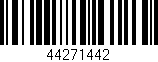 Código de barras (EAN, GTIN, SKU, ISBN): '44271442'