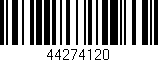 Código de barras (EAN, GTIN, SKU, ISBN): '44274120'