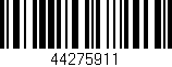 Código de barras (EAN, GTIN, SKU, ISBN): '44275911'