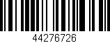 Código de barras (EAN, GTIN, SKU, ISBN): '44276726'
