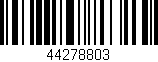 Código de barras (EAN, GTIN, SKU, ISBN): '44278803'