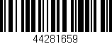 Código de barras (EAN, GTIN, SKU, ISBN): '44281659'