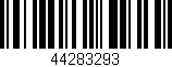 Código de barras (EAN, GTIN, SKU, ISBN): '44283293'