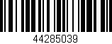 Código de barras (EAN, GTIN, SKU, ISBN): '44285039'