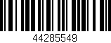 Código de barras (EAN, GTIN, SKU, ISBN): '44285549'