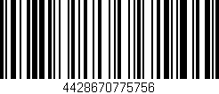 Código de barras (EAN, GTIN, SKU, ISBN): '4428670775756'