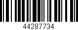 Código de barras (EAN, GTIN, SKU, ISBN): '44287734'