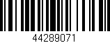 Código de barras (EAN, GTIN, SKU, ISBN): '44289071'