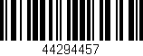 Código de barras (EAN, GTIN, SKU, ISBN): '44294457'
