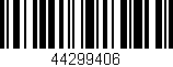 Código de barras (EAN, GTIN, SKU, ISBN): '44299406'