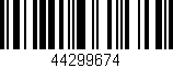 Código de barras (EAN, GTIN, SKU, ISBN): '44299674'