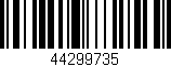 Código de barras (EAN, GTIN, SKU, ISBN): '44299735'