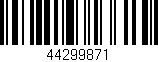 Código de barras (EAN, GTIN, SKU, ISBN): '44299871'