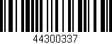 Código de barras (EAN, GTIN, SKU, ISBN): '44300337'