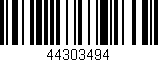Código de barras (EAN, GTIN, SKU, ISBN): '44303494'