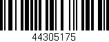Código de barras (EAN, GTIN, SKU, ISBN): '44305175'