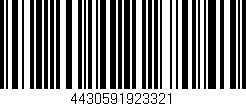 Código de barras (EAN, GTIN, SKU, ISBN): '4430591923321'