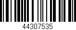 Código de barras (EAN, GTIN, SKU, ISBN): '44307535'