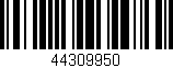 Código de barras (EAN, GTIN, SKU, ISBN): '44309950'