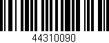 Código de barras (EAN, GTIN, SKU, ISBN): '44310090'