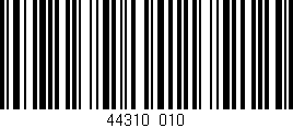 Código de barras (EAN, GTIN, SKU, ISBN): '44310/010'