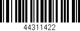 Código de barras (EAN, GTIN, SKU, ISBN): '44311422'