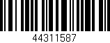 Código de barras (EAN, GTIN, SKU, ISBN): '44311587'