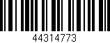 Código de barras (EAN, GTIN, SKU, ISBN): '44314773'
