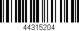 Código de barras (EAN, GTIN, SKU, ISBN): '44315204'