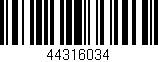 Código de barras (EAN, GTIN, SKU, ISBN): '44316034'