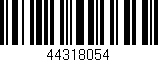 Código de barras (EAN, GTIN, SKU, ISBN): '44318054'